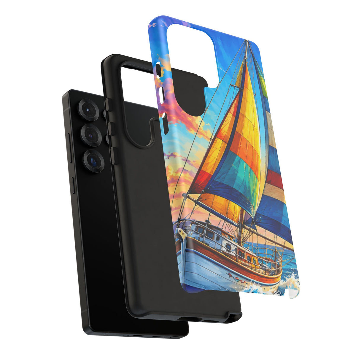 Sailboat Sunset Phone Case — Colorful Nautical iPhone Cover
