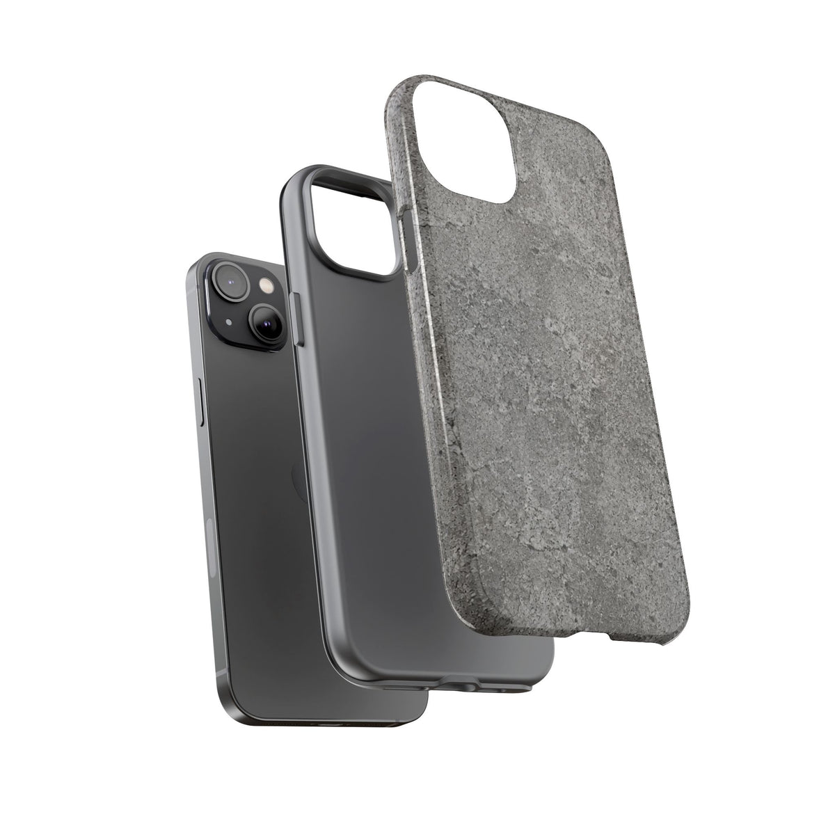 Concrete Texture Phone Case — Rugged Grey Protective iPhone Cover