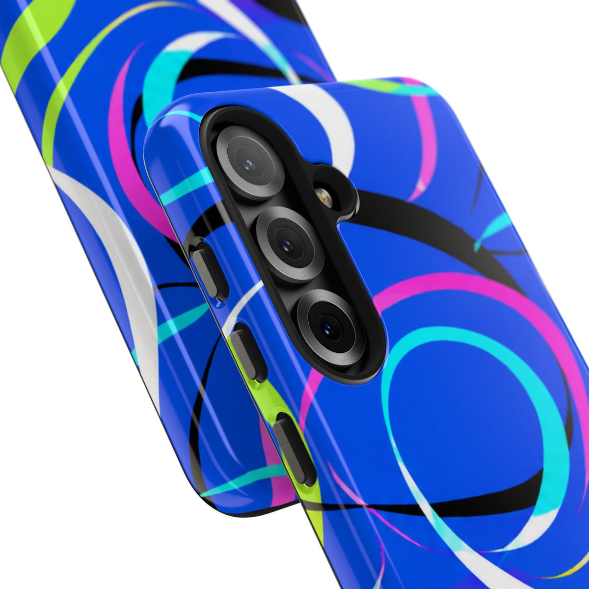 Tough Phone Case — Blue Abstract Swirl Protective Cover