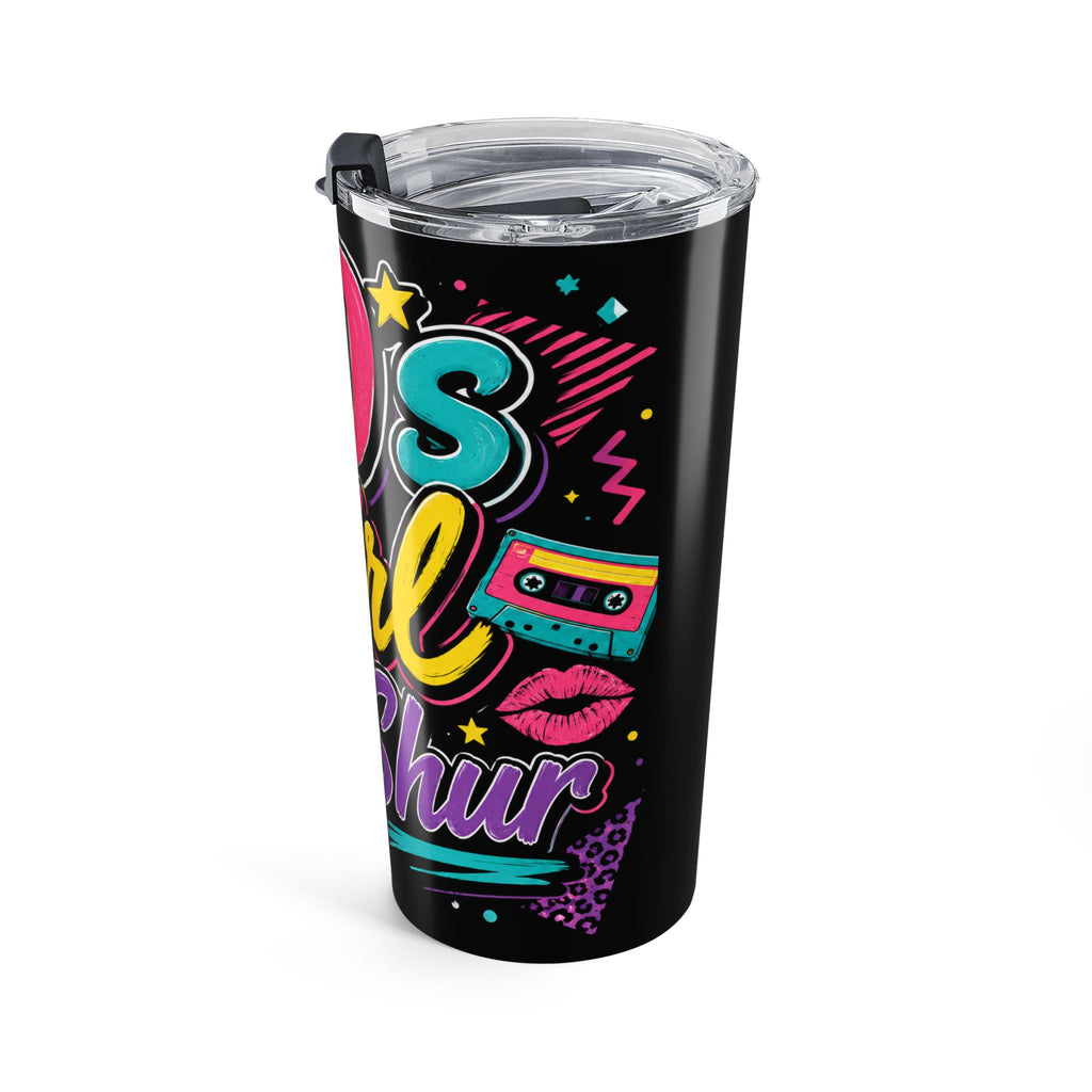 80s Girl Power Tumbler 20oz | Retro Neon Script