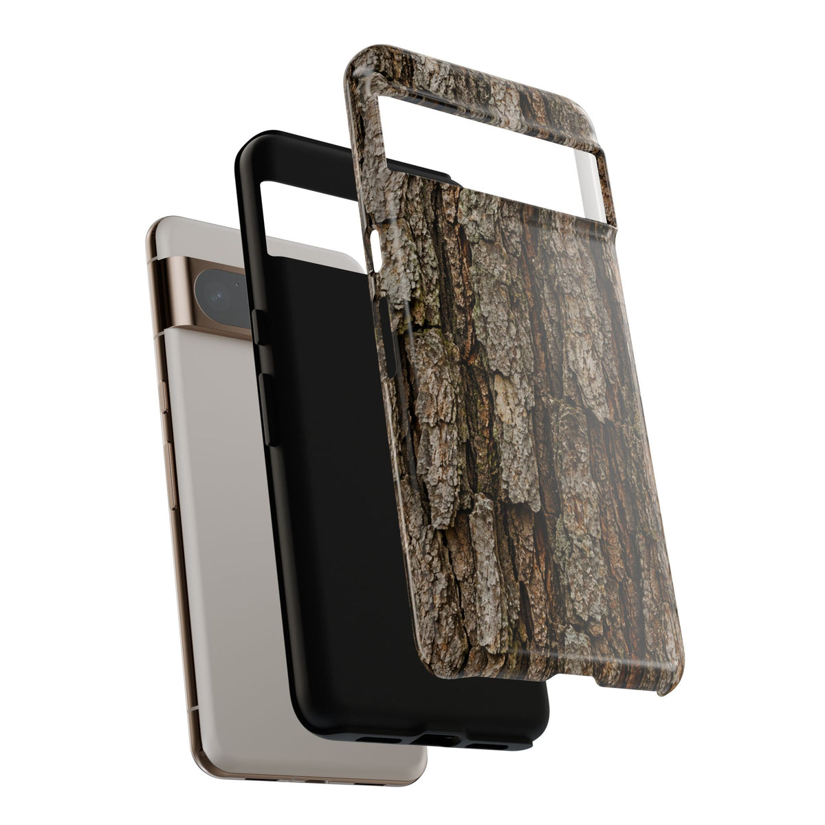 Bark Texture Phone Case - Rugged Woodland Camouflage for Nature Lovers