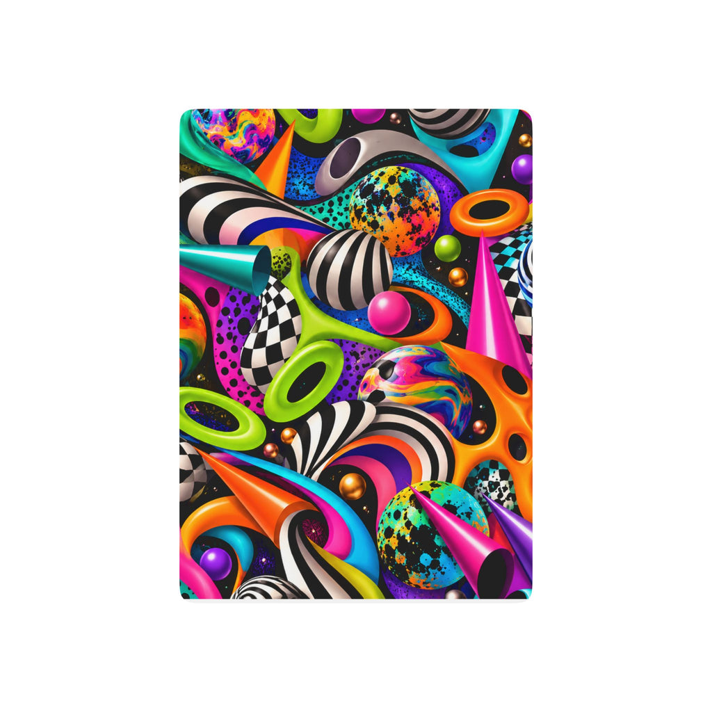 Psychedelic Abstract Poker Playing Cards — Colorful Retro Casino Deck
