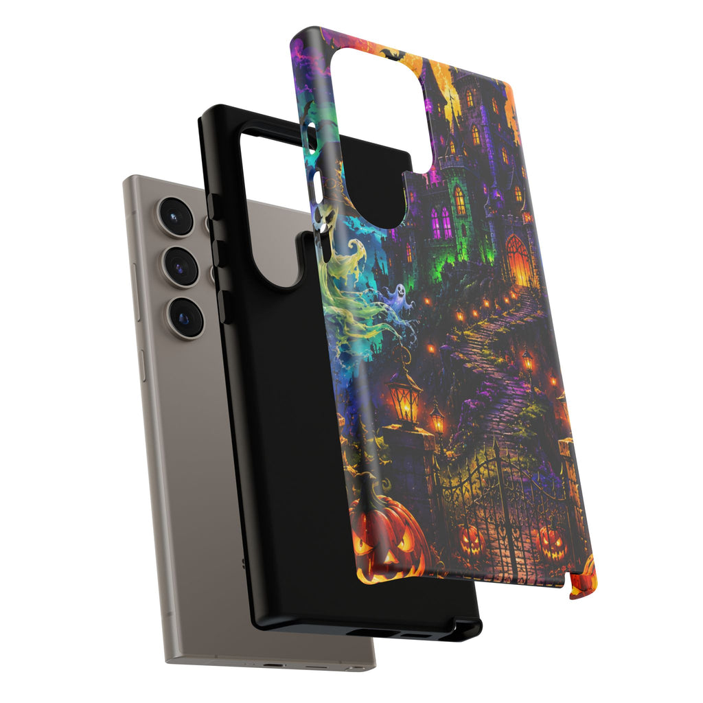 Halloween Haunted Castle Phone Case — Spooky Pumpkin & Ghost Tough Case