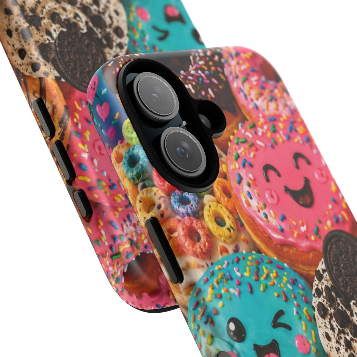 Donut Smile Tough Phone Case — Cute Colorful Desserts Protective Cover