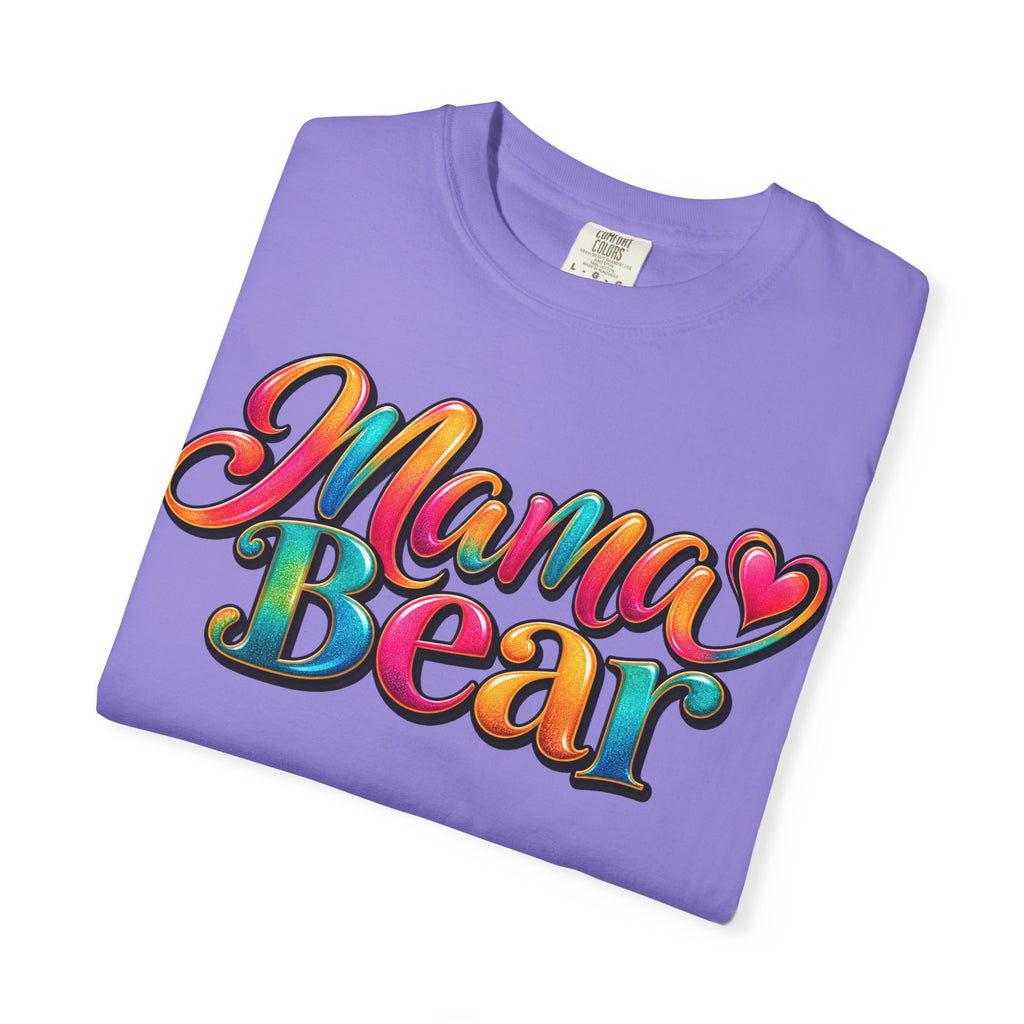 Mama Bear T-Shirt — Colorful Retro Script Mother's Day Tee
