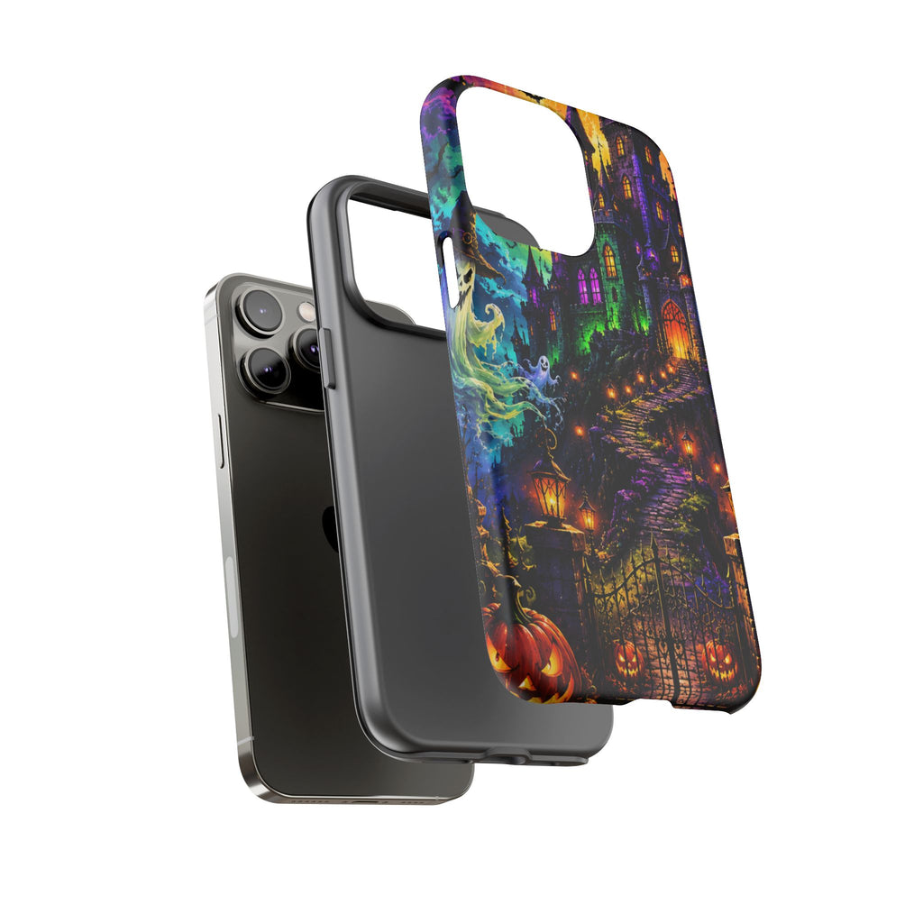Halloween Haunted Castle Phone Case — Spooky Pumpkin & Ghost Tough Case