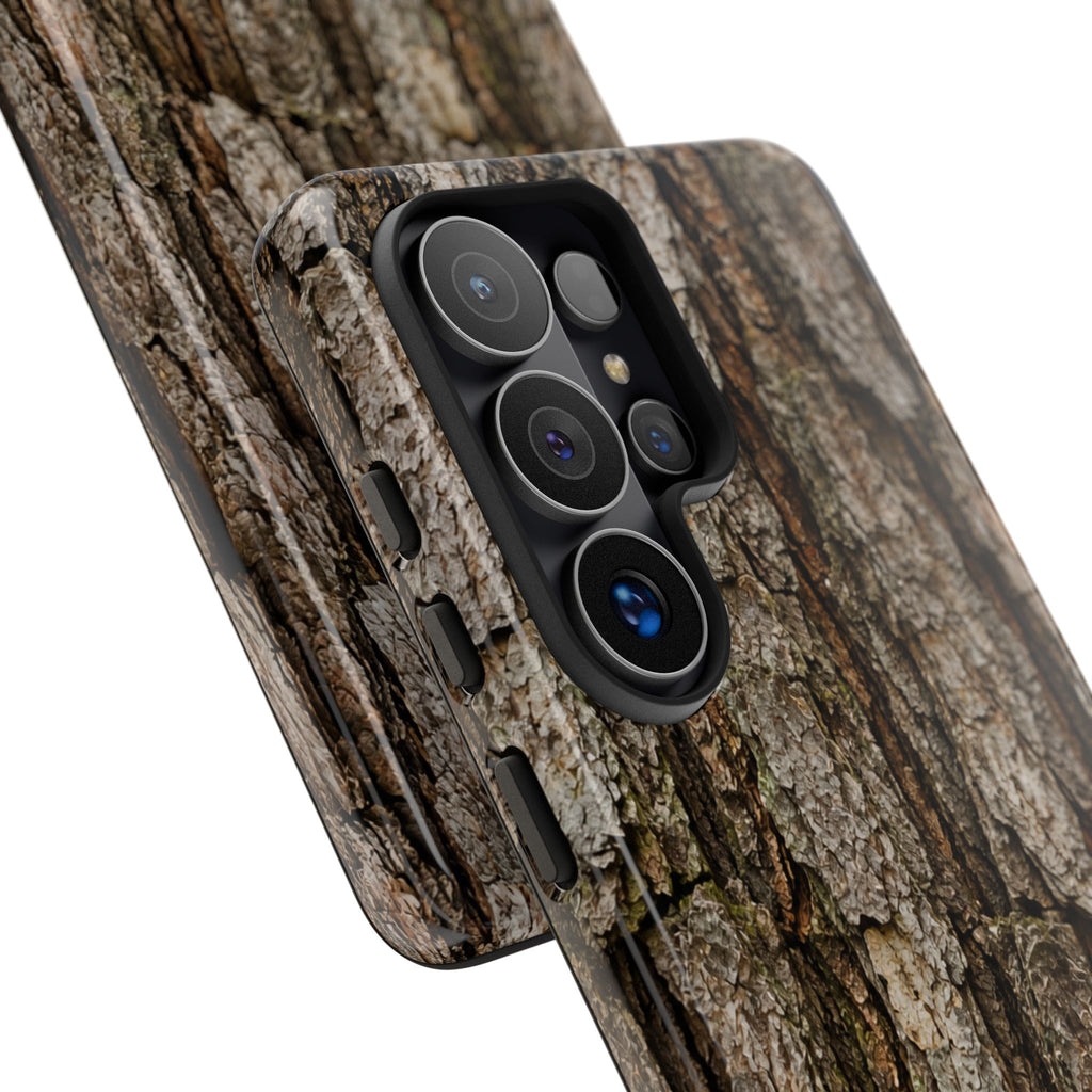 Bark Texture Phone Case - Rugged Woodland Camouflage for Nature Lovers