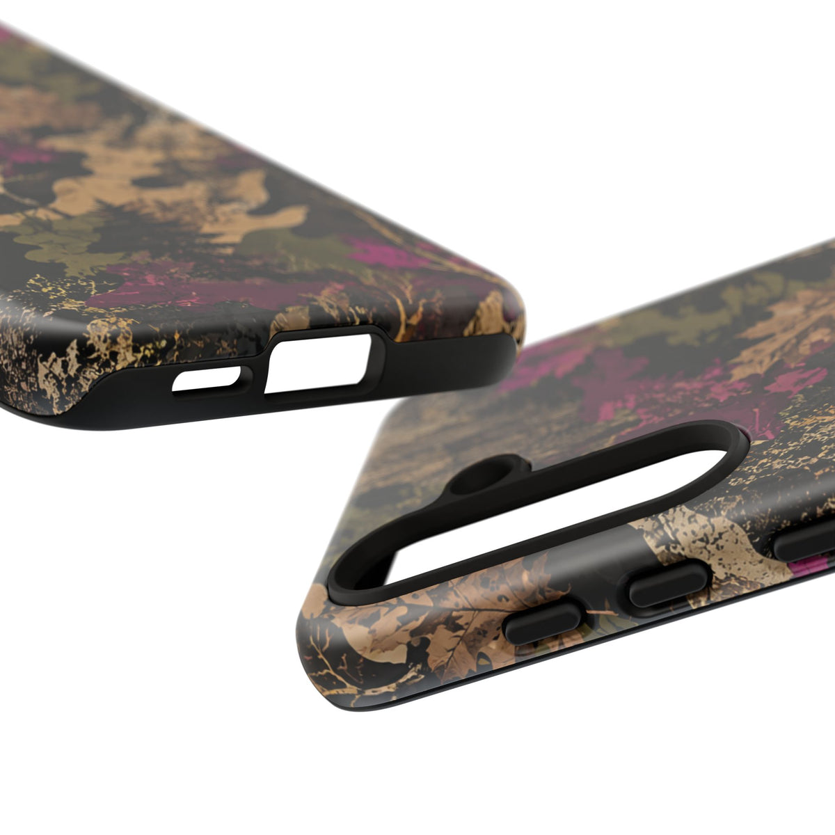 Camo Floral Tough Phone Case — Rugged Nature-Inspired Protection