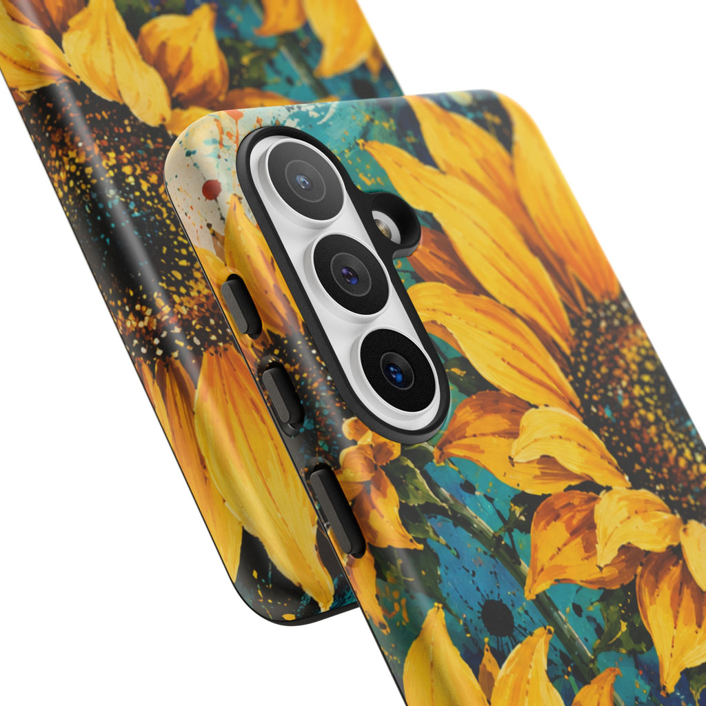 Sunflower Art Phone Case — Vibrant Yellow Floral Tough Case