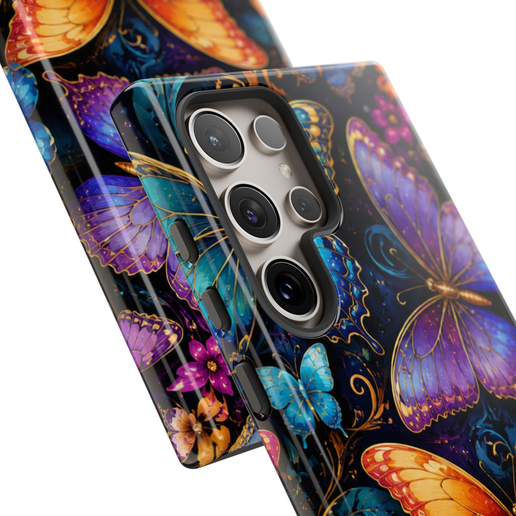 Butterfly Tough Phone Case — Colorful Floral Butterflies Protective Cover