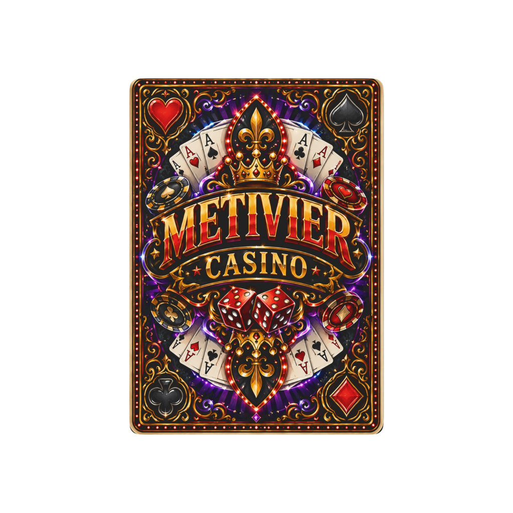 Metivier Casino Poker Playing Cards – Decorative Ace Design