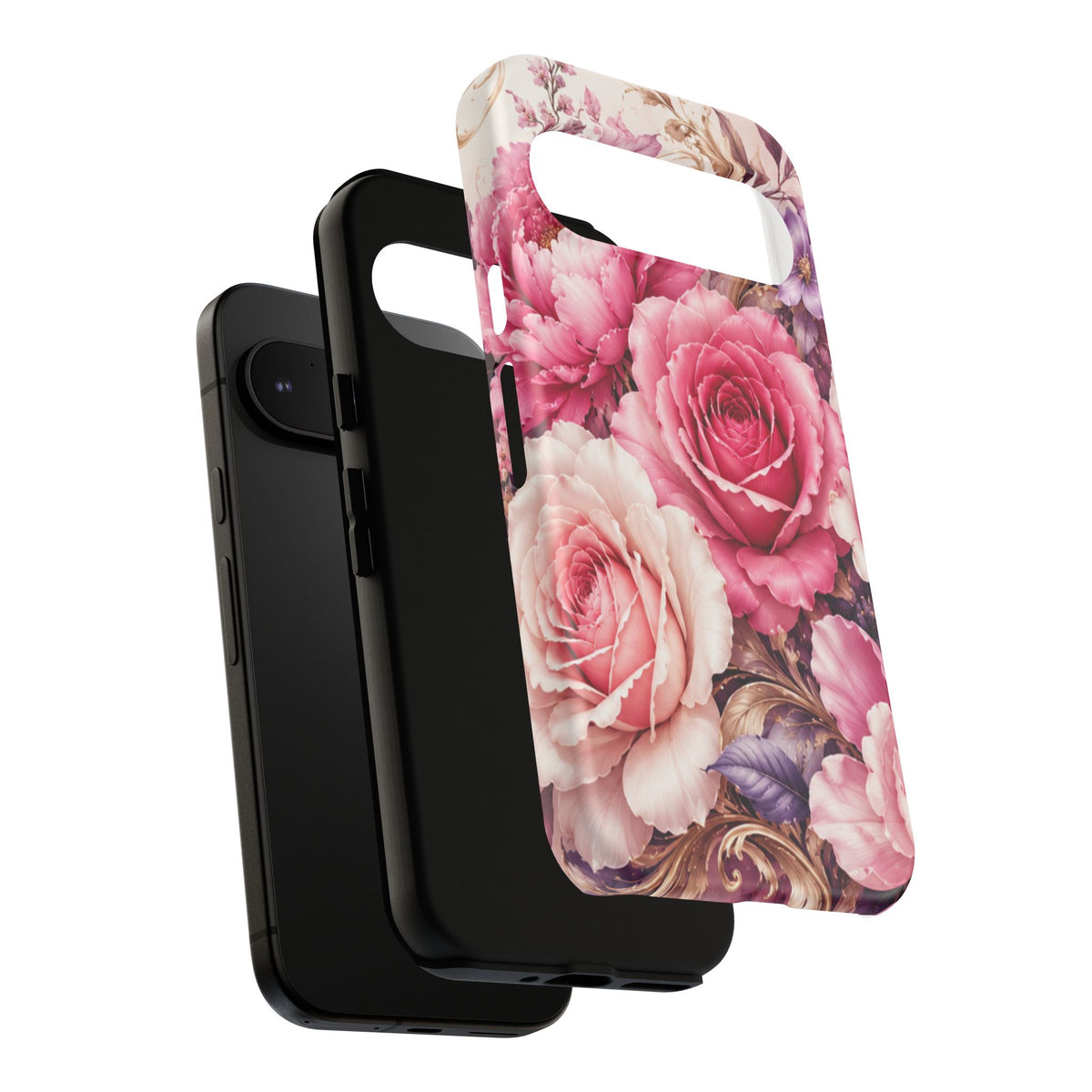 Pink Vintage Roses phone case | floral iPhone cover