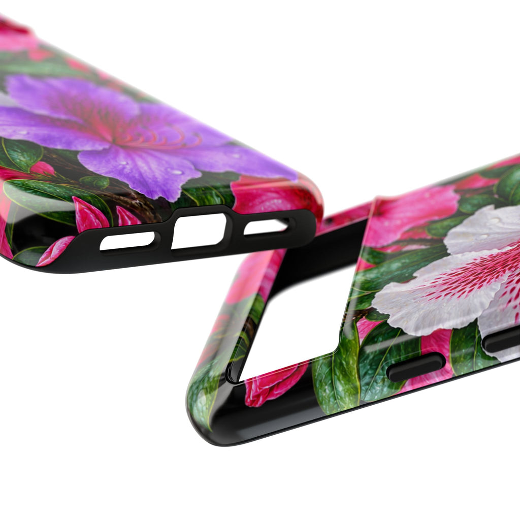 Floral Azalea Phone Case — Vibrant Pink & Purple Blossom Protection