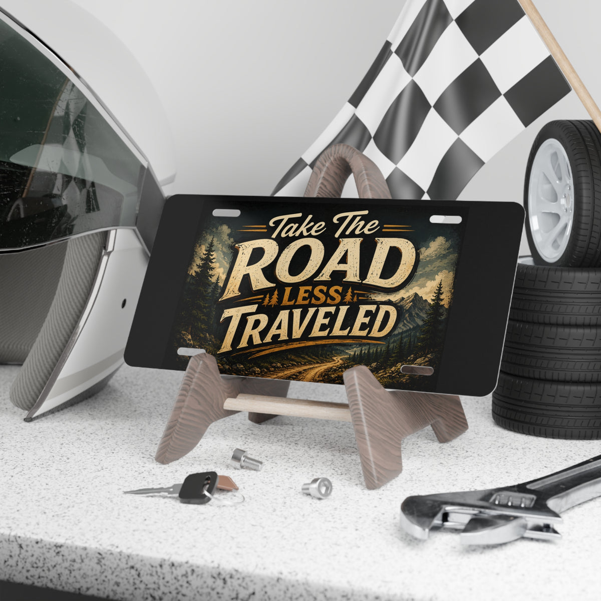 Take The Road Less Traveled Vanity Plate | Adventure License Plate
