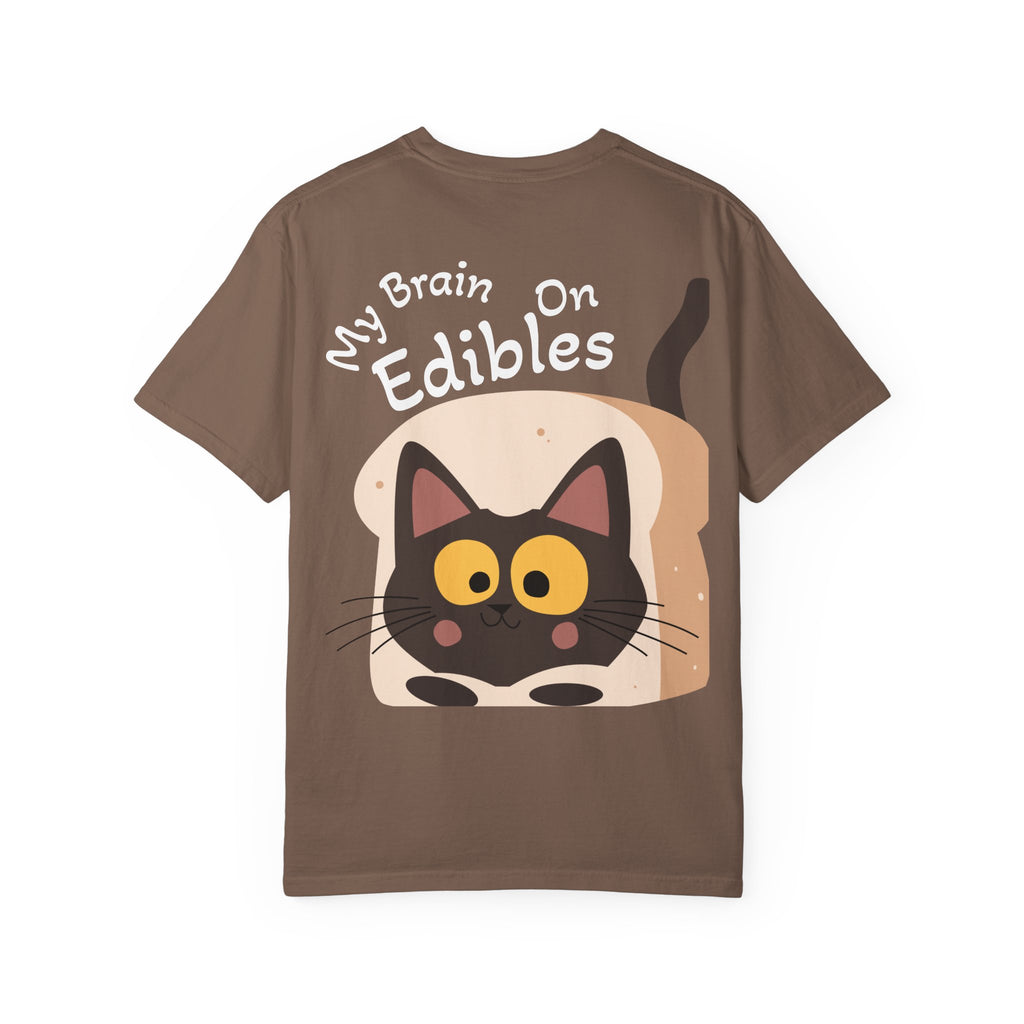 Black Cat in Toast T-Shirt | Cute Kawaii Kitty Illustration