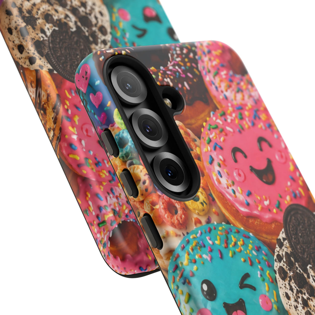 Donut Smile Tough Phone Case — Cute Colorful Desserts Protective Cover