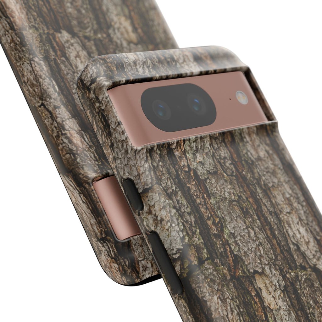 Bark Texture Phone Case - Rugged Woodland Camouflage for Nature Lovers