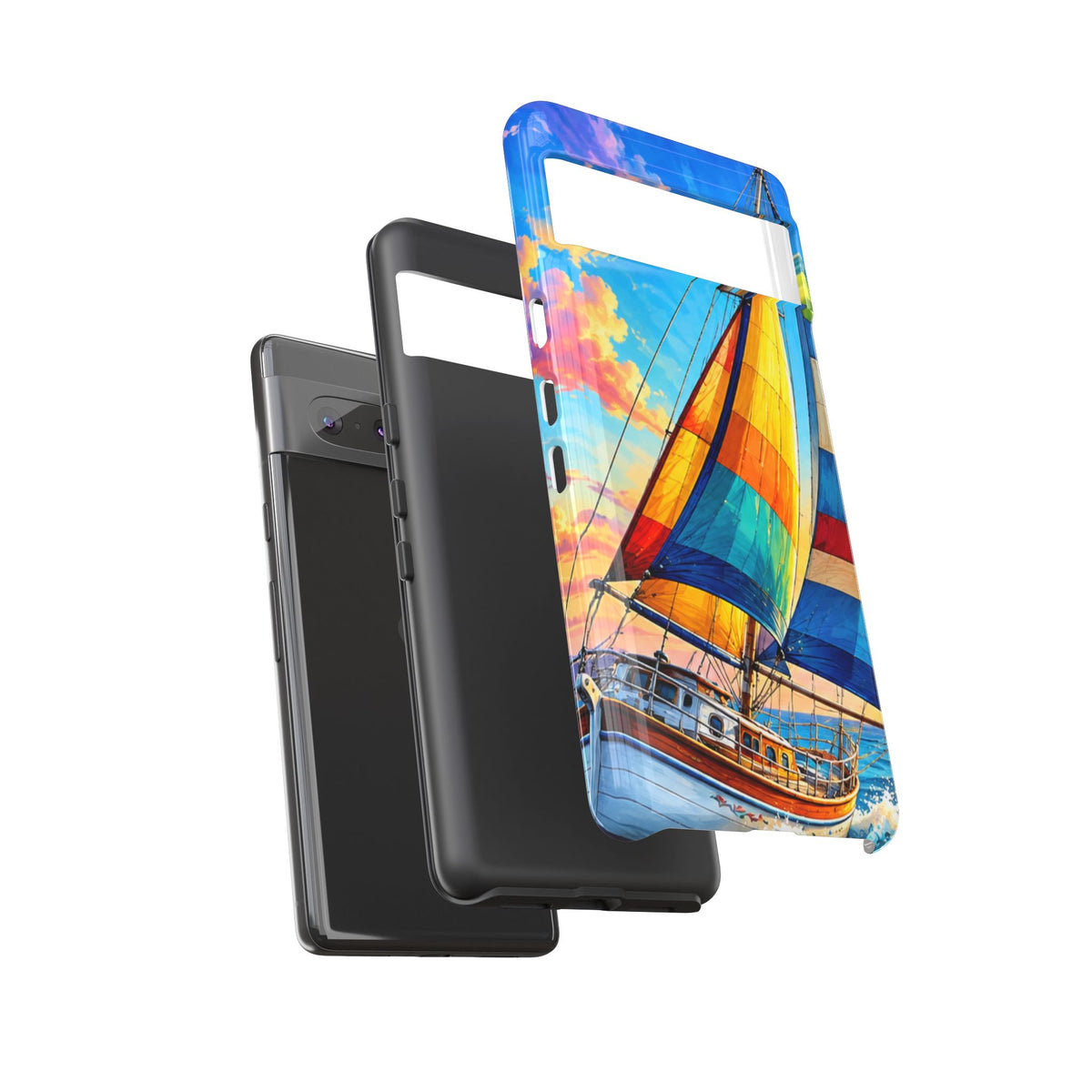 Sailboat Sunset Phone Case — Colorful Nautical iPhone Cover