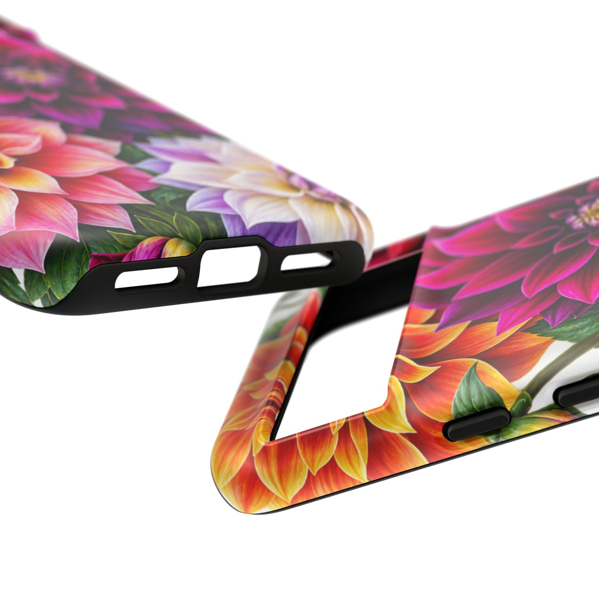 Floral Dahlia Tough Phone Case — Vibrant Protective Floral Phone Cover