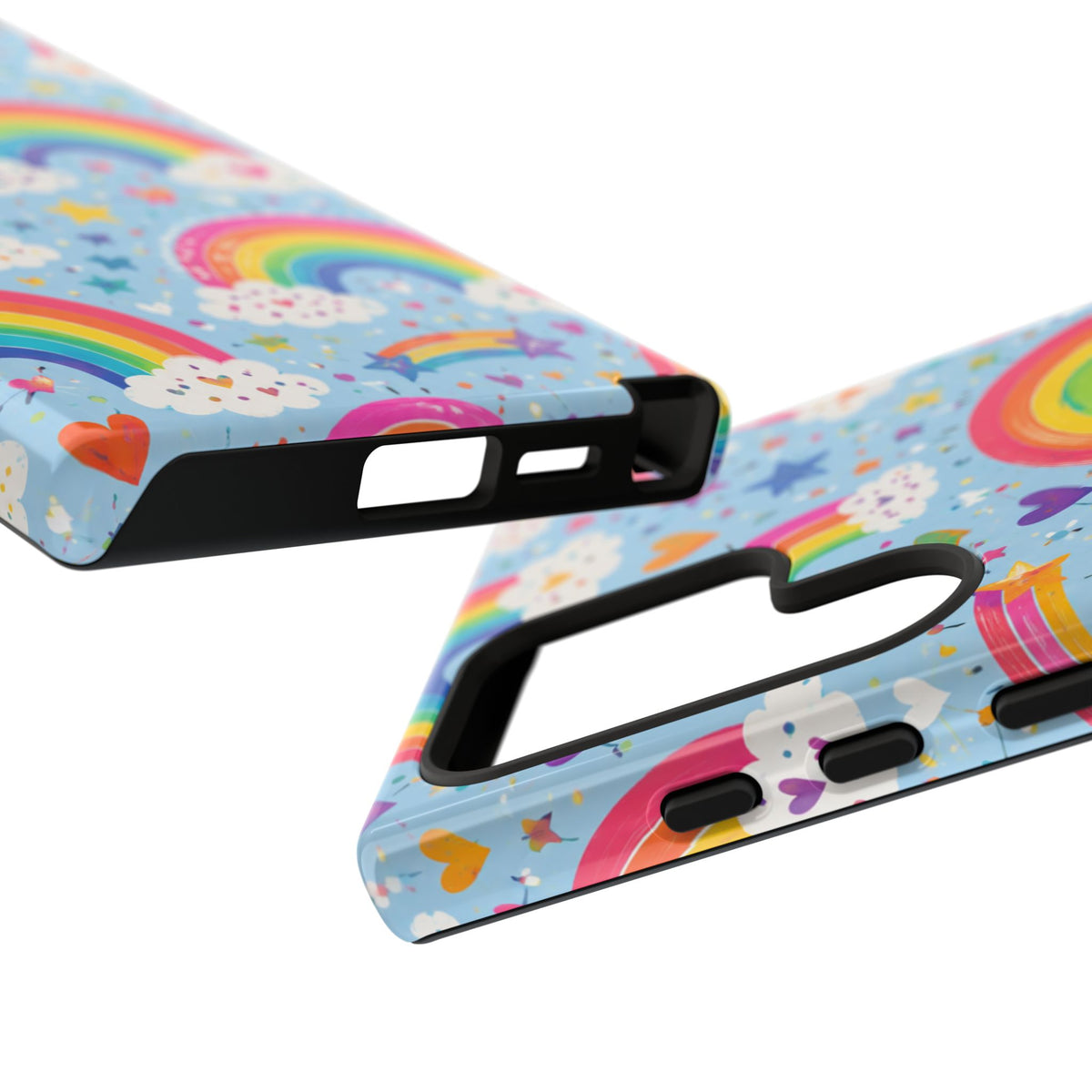 Rainbow Clouds Phone Case — Cute Pastel Rainbow Pattern Tough Case