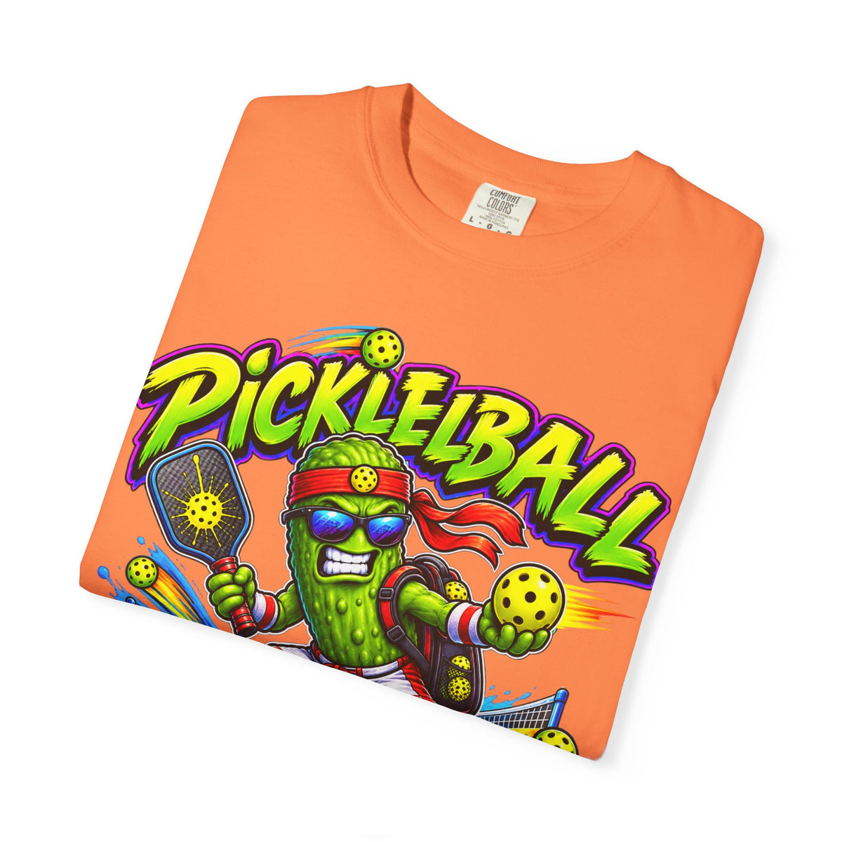 Pickleball Warrior T-Shirt | Cartoon Pickle Player Graphic