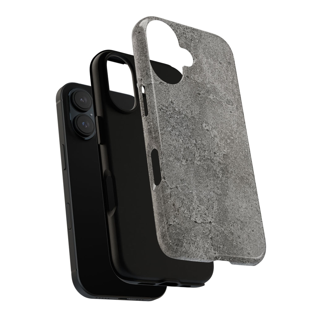 Concrete Texture Phone Case — Rugged Grey Protective iPhone Cover