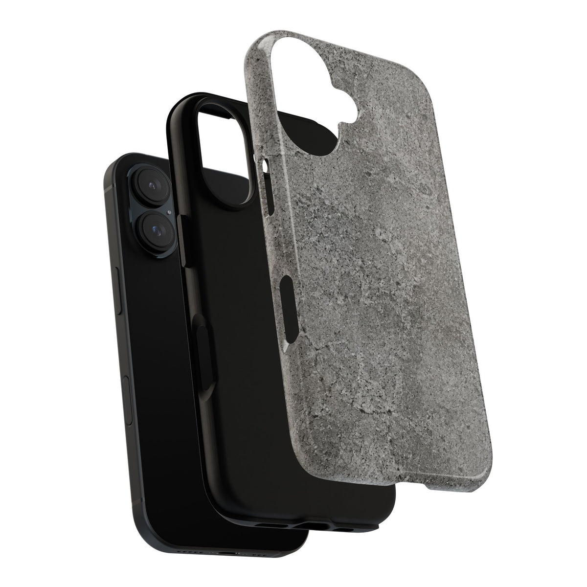 Concrete Texture Phone Case — Rugged Grey Protective iPhone Cover