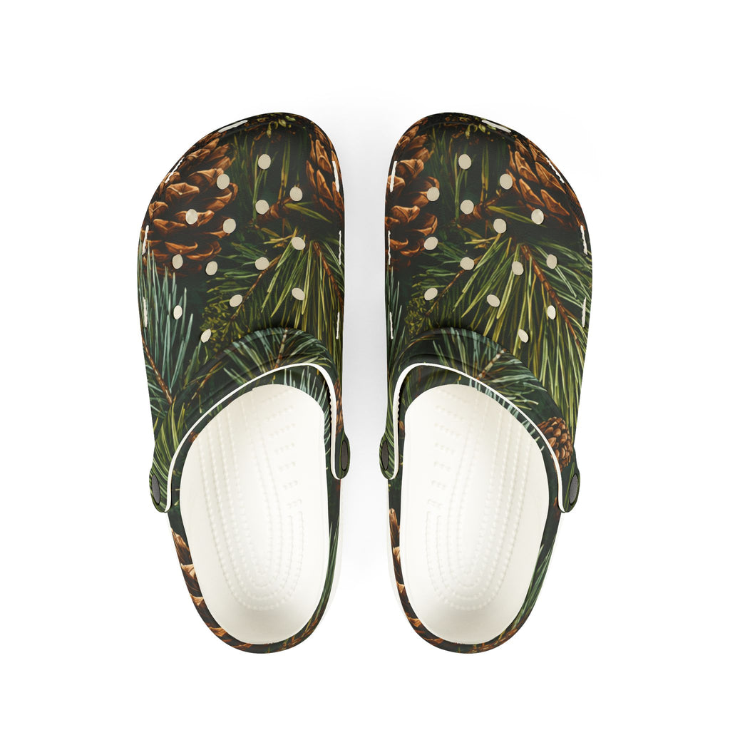 Pinecone Holiday Clog - Cozy Evergreen EVA Foam Shoes