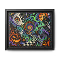 Spooky Surreal Halloween Canvas Framed Art — Matte Multi-Color