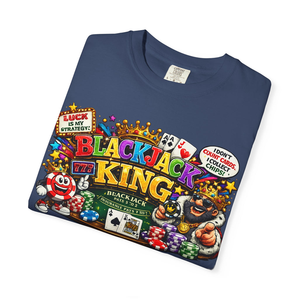 Blackjack King graphic T-shirt | Casino Playing Cards, Chips Design