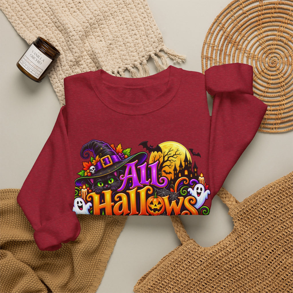 Halloween Crewneck Sweatshirt — "All Hallows Eve" Graphic Pullover