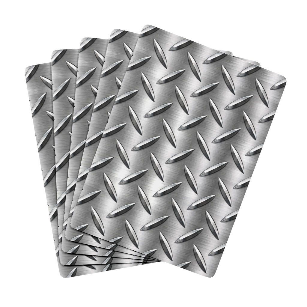 Diamond Plate Poker Playing Cards – Heavy-Duty Steel Texture Deck for Gamers & Gifts