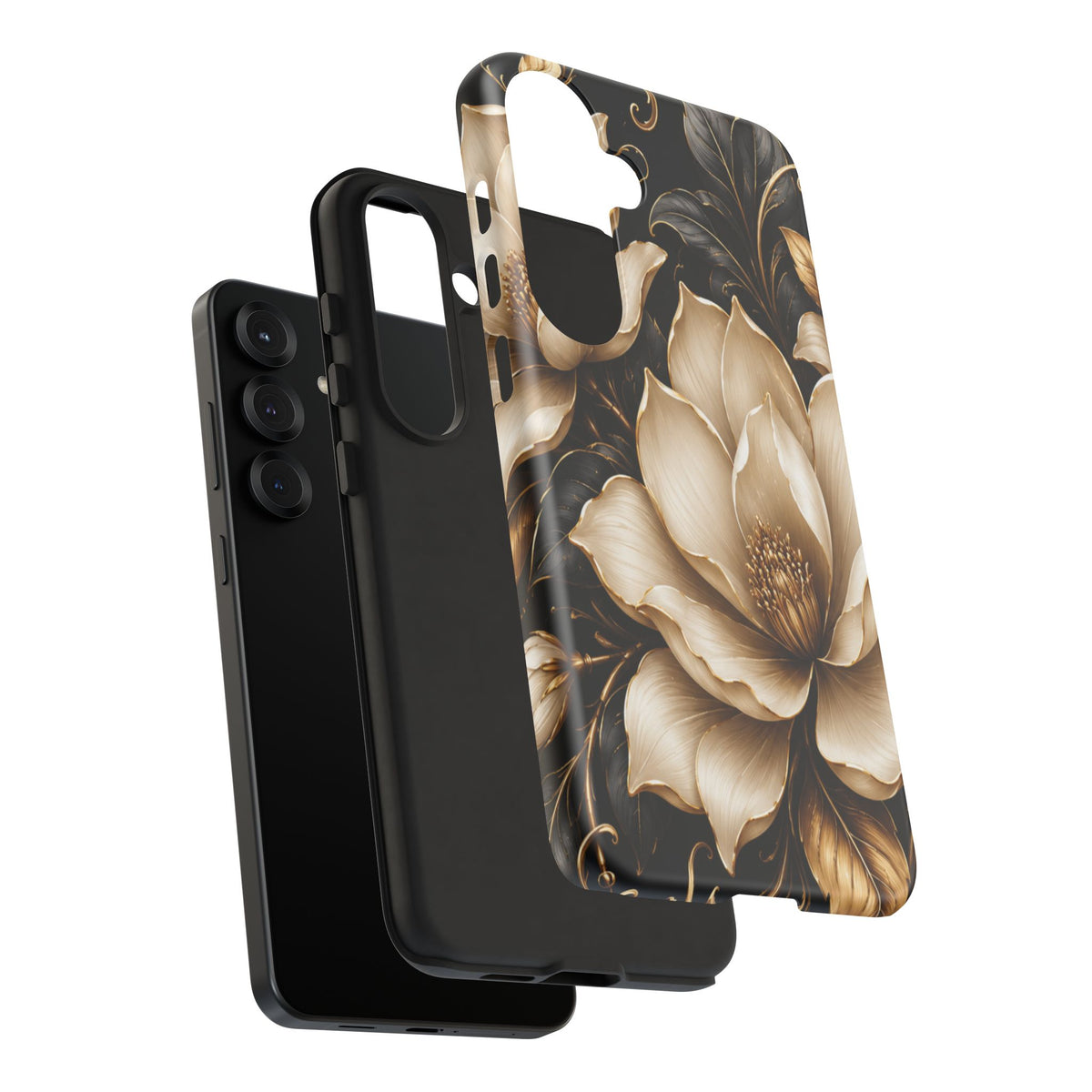 Floral Tough Case — Elegant Gold Magnolia Phone Case