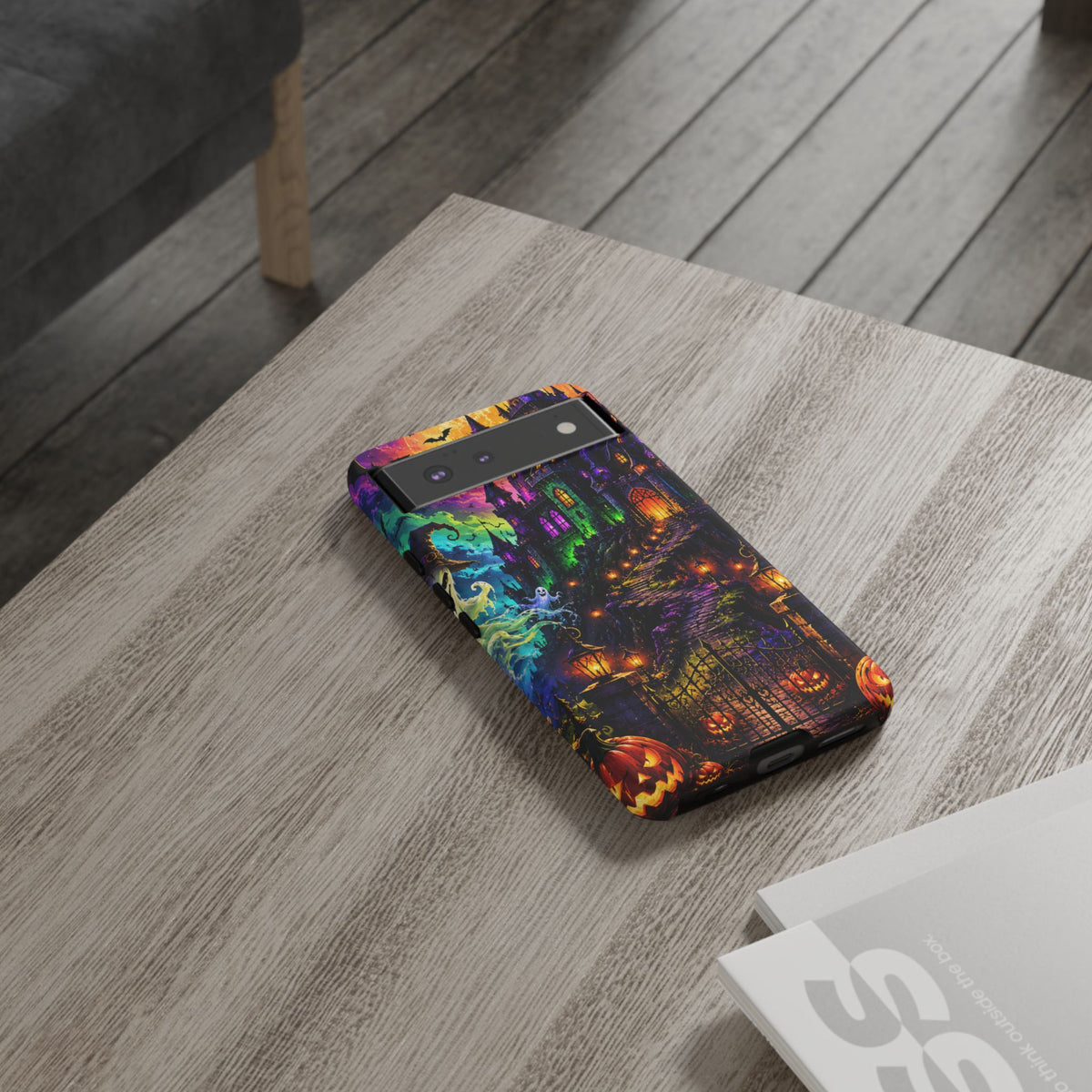 Halloween Haunted Castle Phone Case — Spooky Pumpkin & Ghost Tough Case
