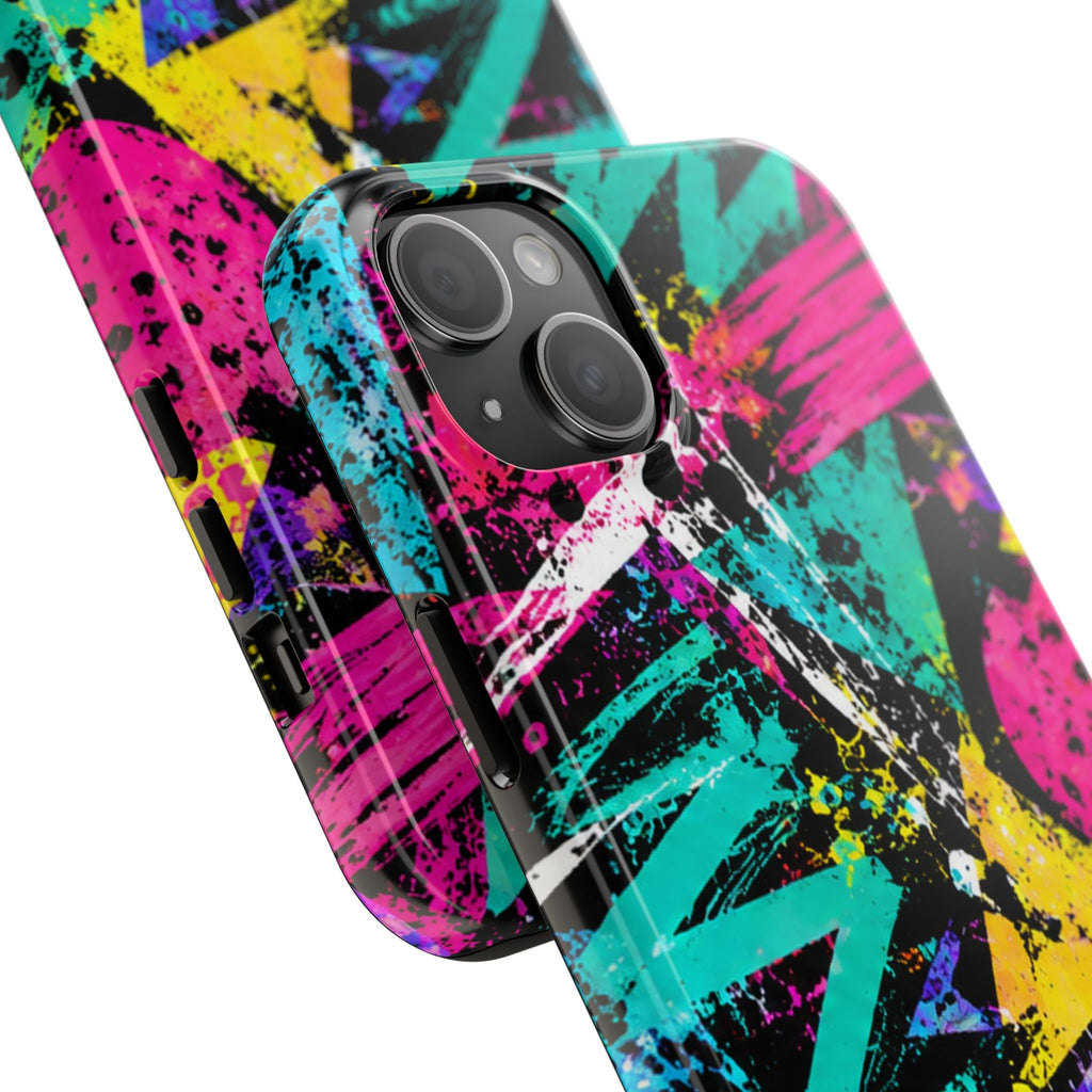 Tough Phone Case — Neon Graffiti Splash Protective Cover