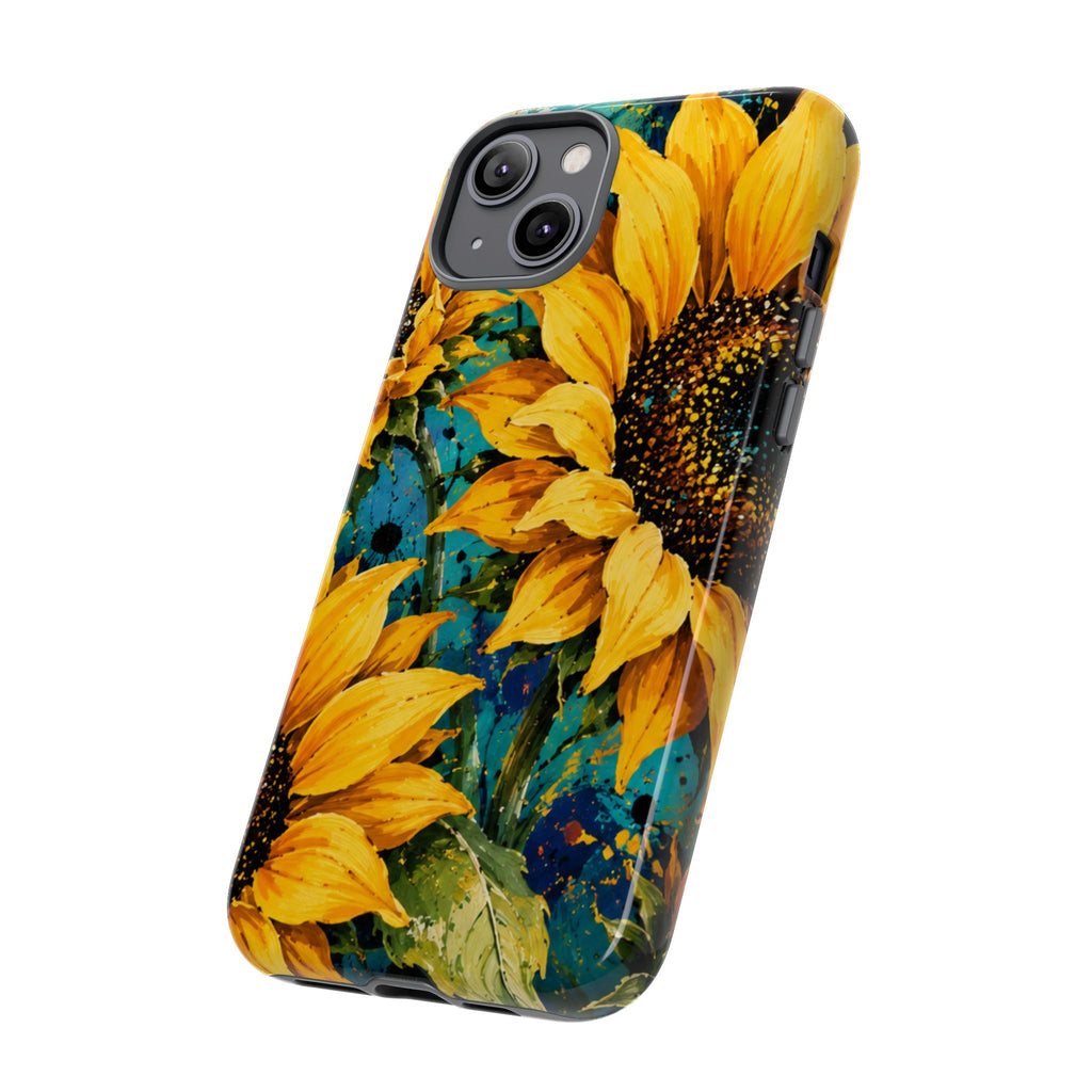 Sunflower Art Phone Case — Vibrant Yellow Floral Tough Case
