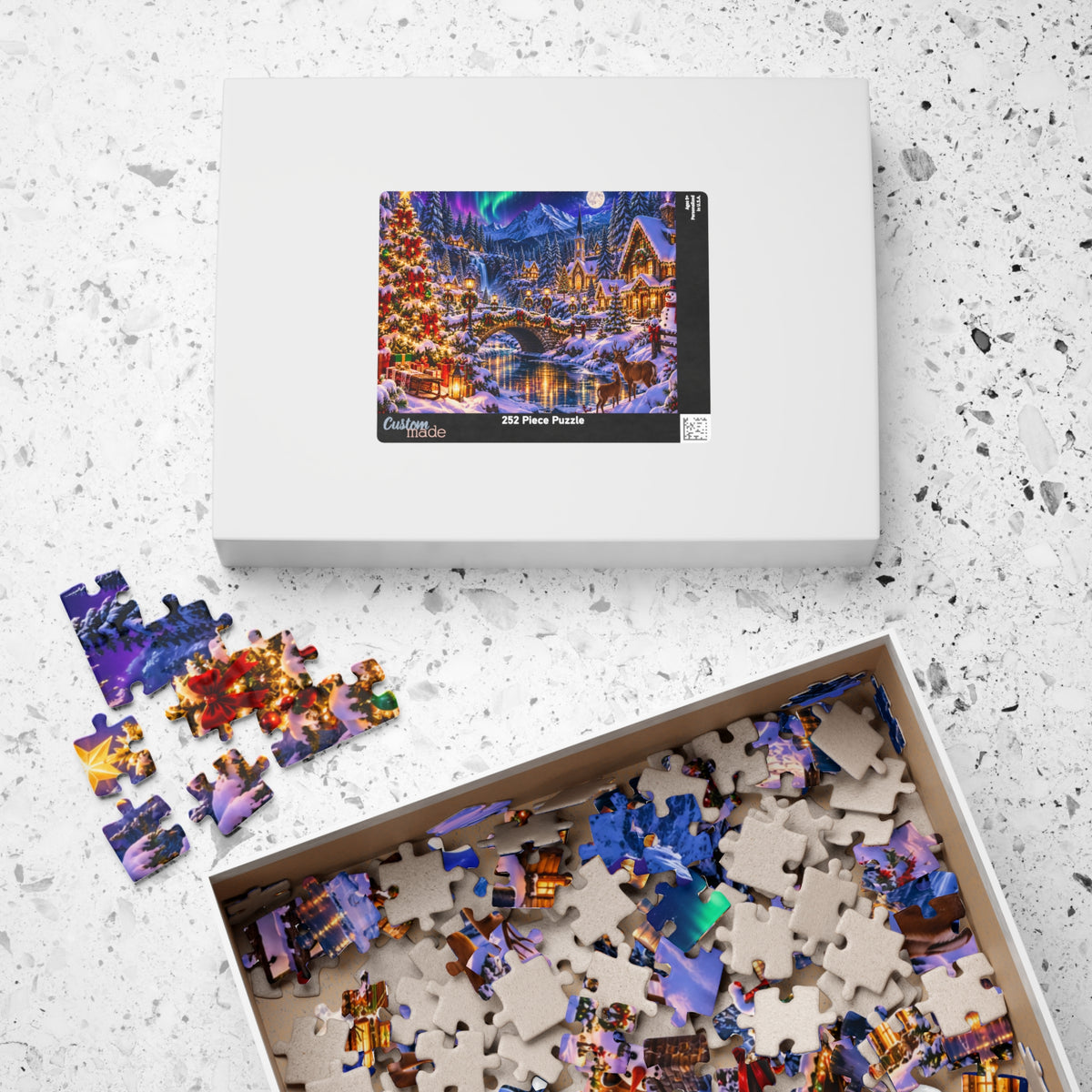 Christmas Village Winter Puzzle — Holiday Jigsaw (110/252/520/1014 pcs)