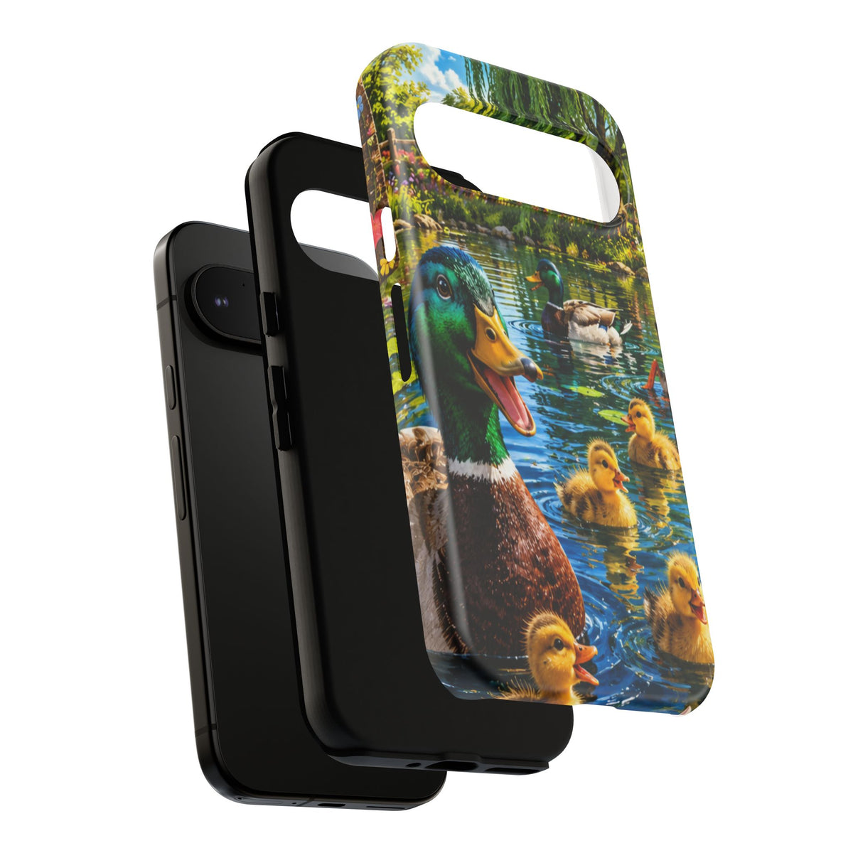 Duck Family Phone Case — Cute Mallard & Ducklings Protective Tough Case