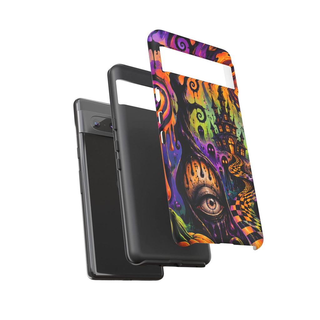 Phone Case — Psychedelic Haunted House Halloween Design