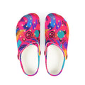 Colorful Abstract EVA Foam Clogs — Vibrant Paint Splash Slip-On Shoes