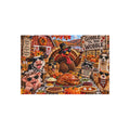 Thanksgiving Pets Outdoor Rug — "Gobble 'Til You Wobble" Festive Turkey & Farm Animals Porch Mat