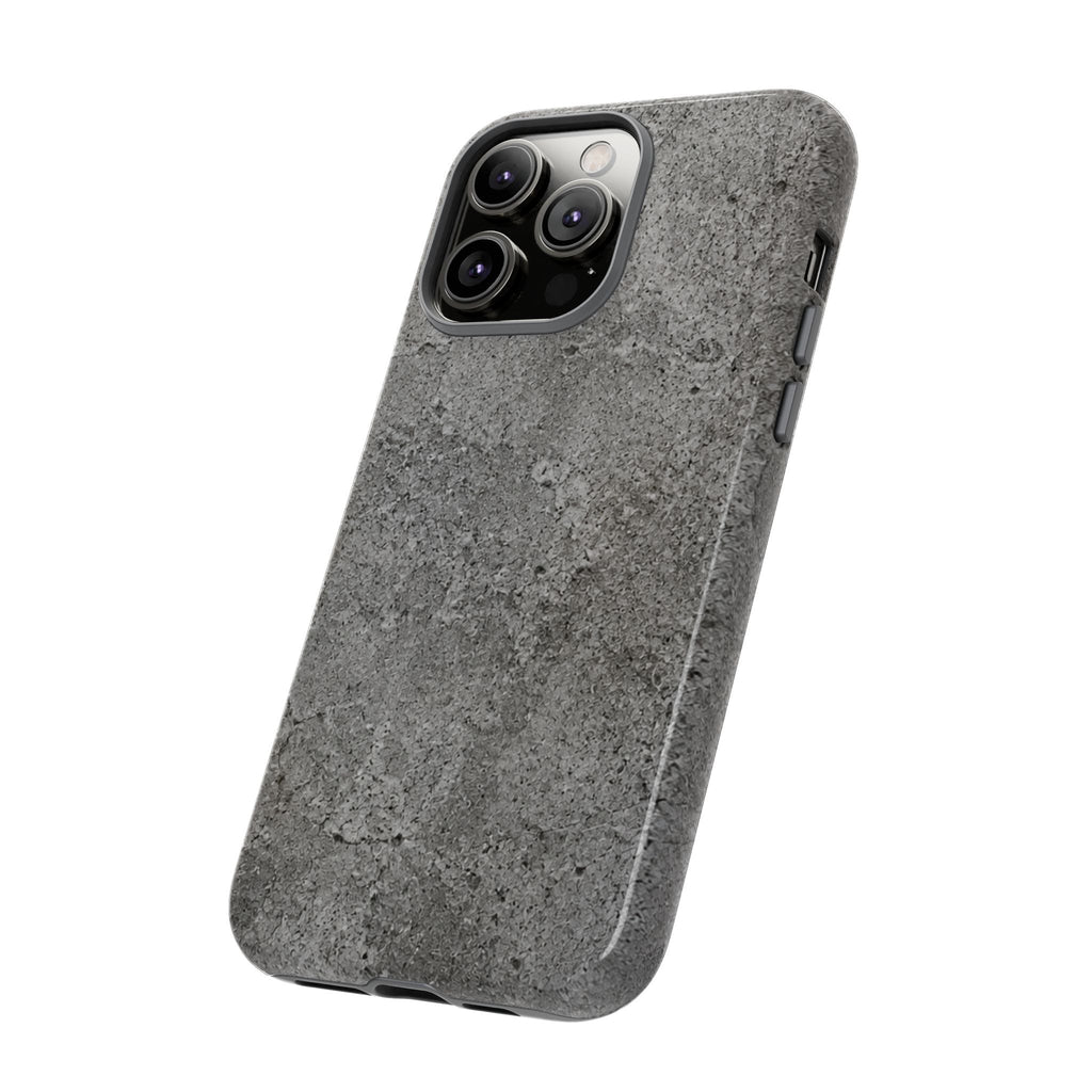 Concrete Texture Phone Case — Rugged Grey Protective iPhone Cover