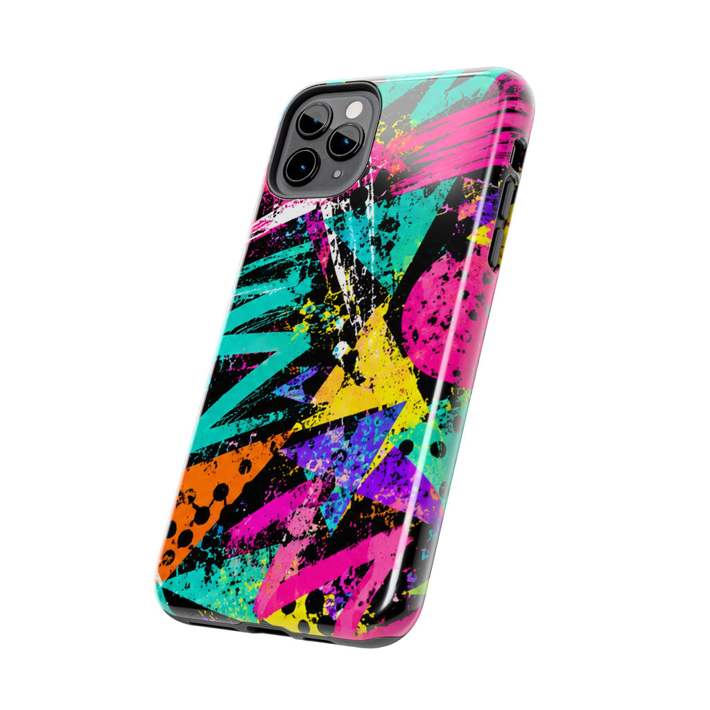 Tough Phone Case — Neon Graffiti Splash Protective Cover