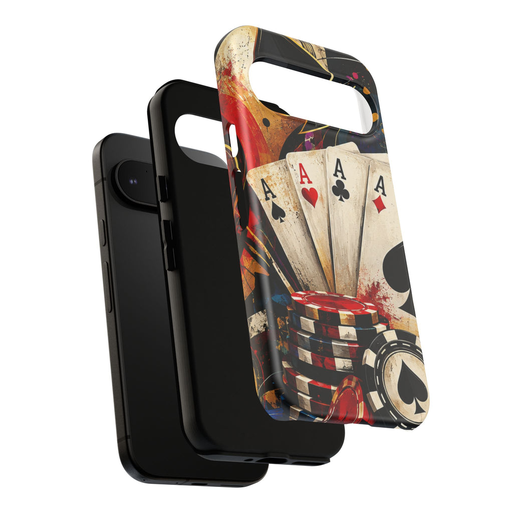 Casino Poker Ace Phone Case — Vintage Playing Cards & Chips Protective Cover