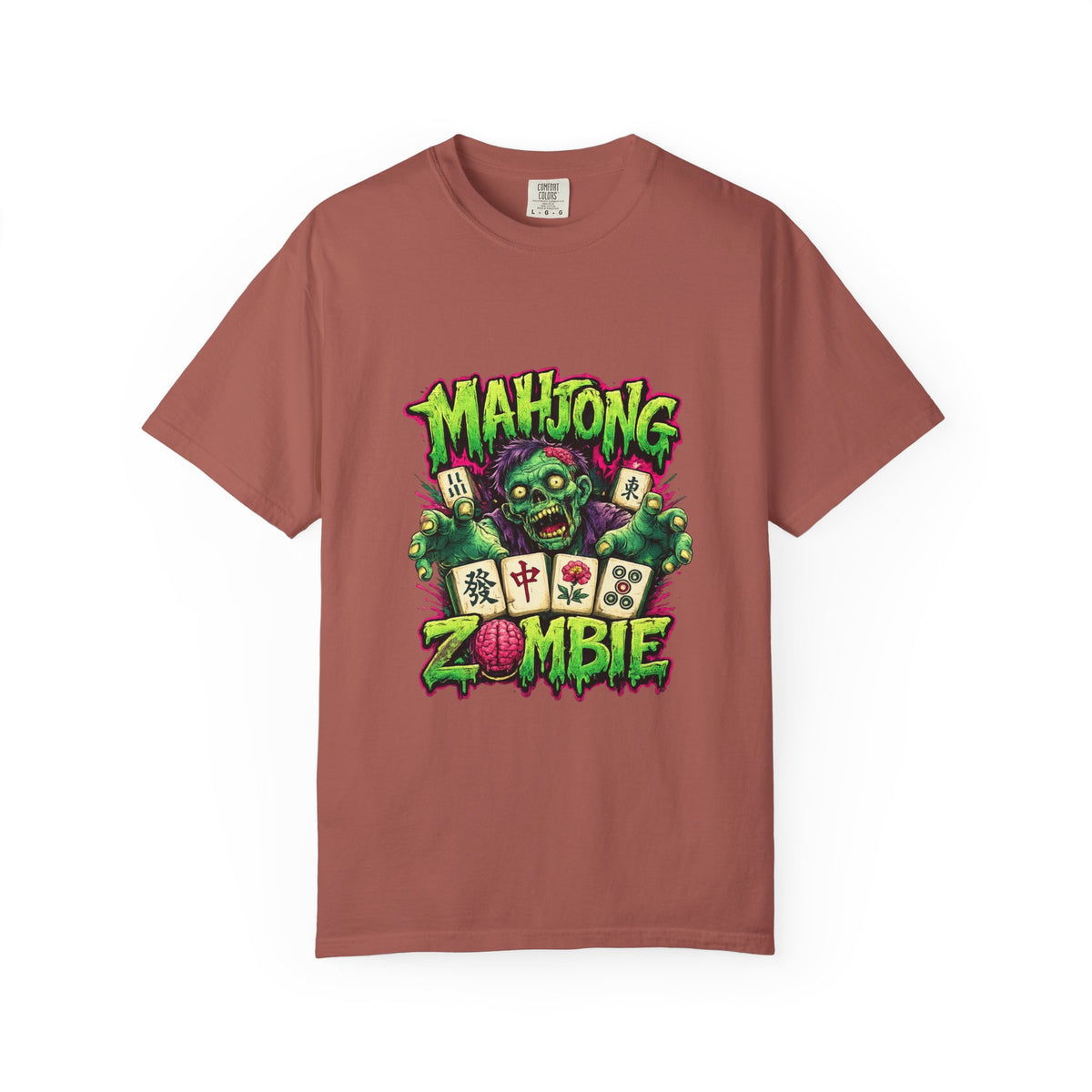 Mahjong Zombie T-shirt | Zombie Mahjong Tiles Graphic Tee