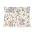 Cute Baby Elephant Print Women's Shorts — Pastel Nursery Animal Swim & Lounge Shorts
