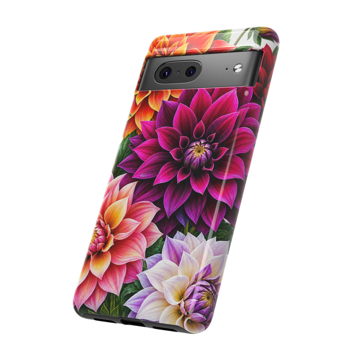 Floral Dahlia Tough Phone Case — Vibrant Protective Floral Phone Cover
