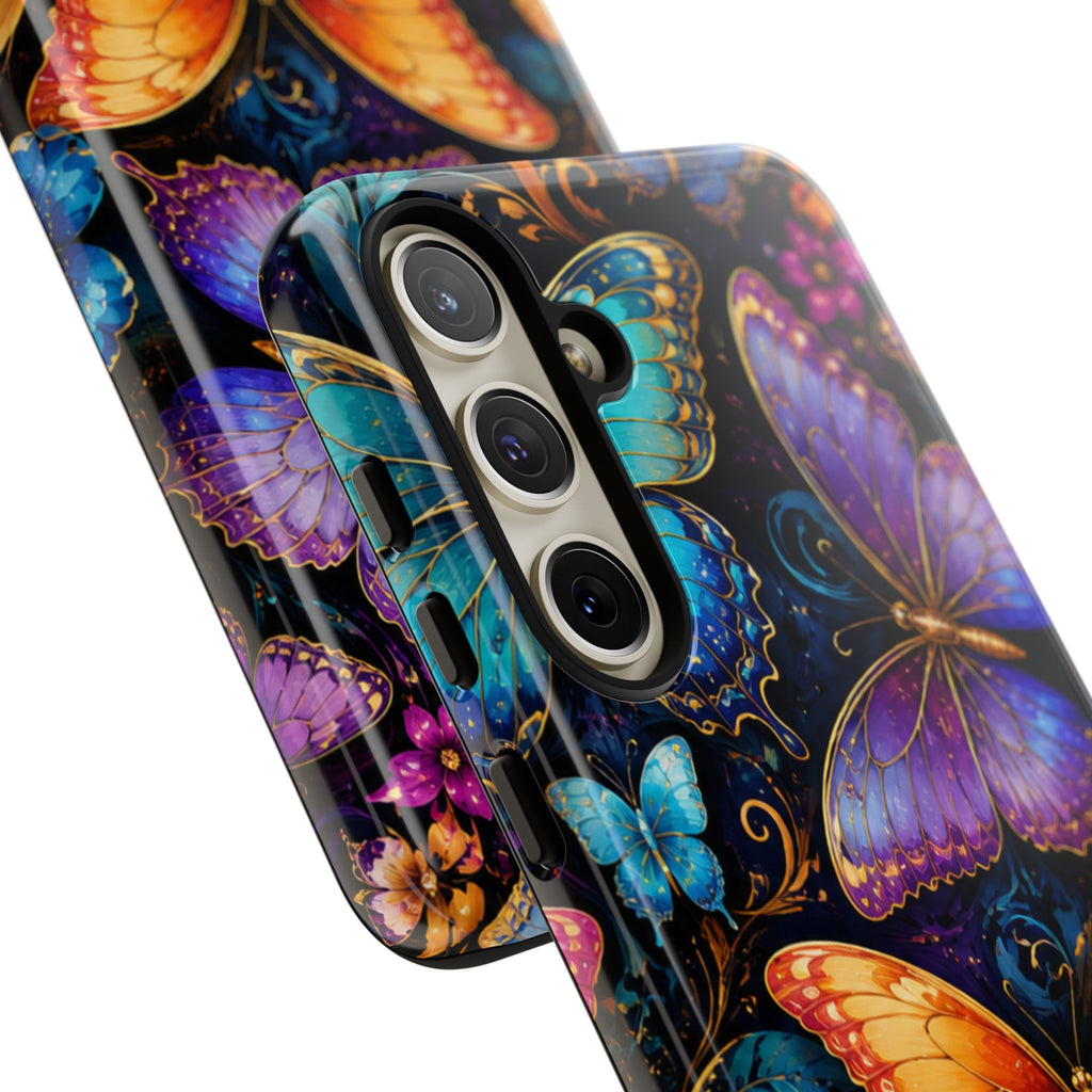 Butterfly Tough Phone Case — Colorful Floral Butterflies Protective Cover