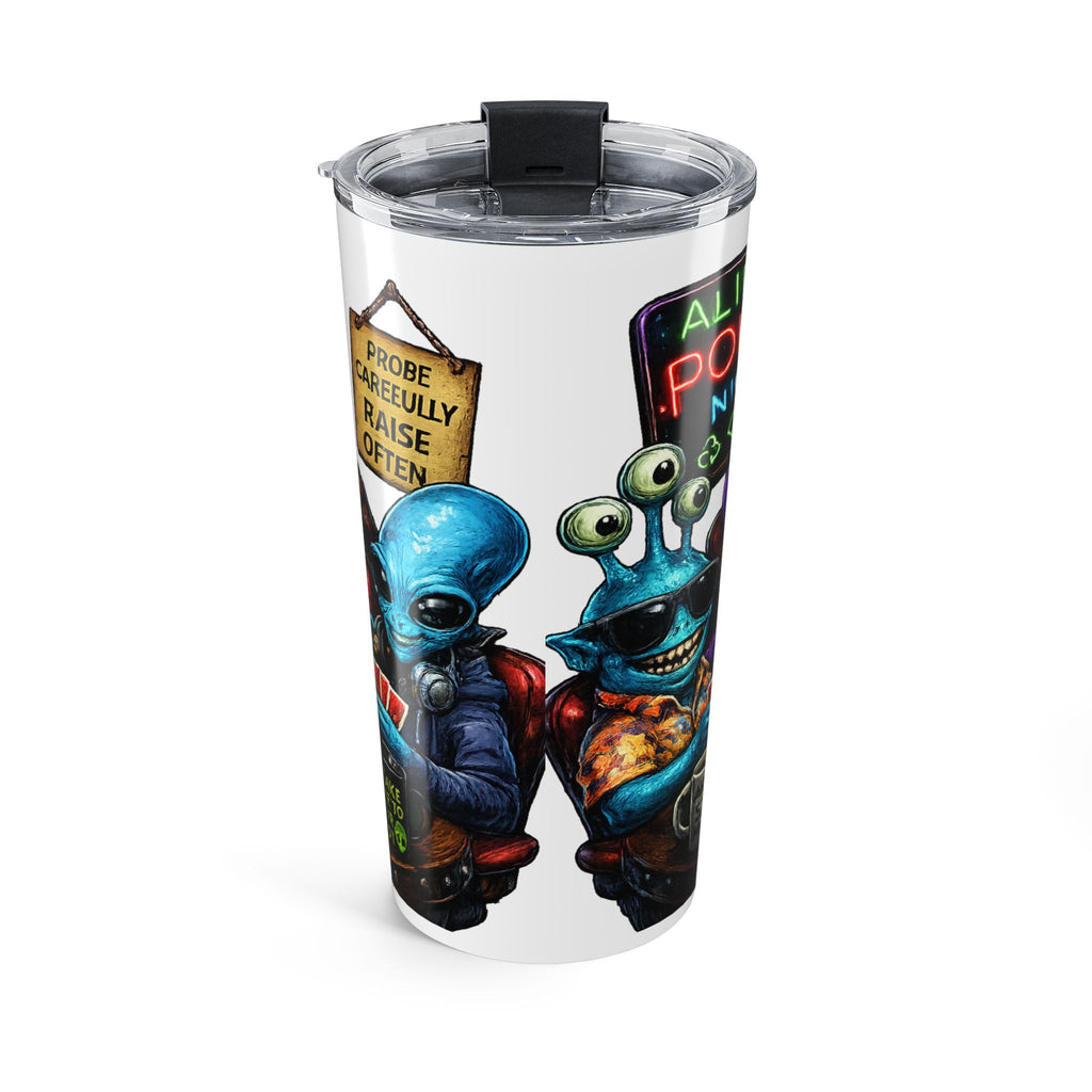 Alien Poker Night Tumbler 20oz | Funny Outer Space Cards