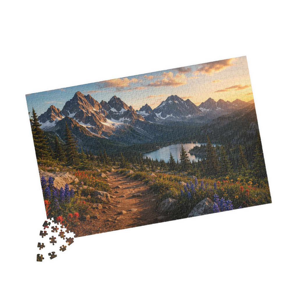 Sunset Mountain Trail Puzzle | Scenic Landscape Jigsaw